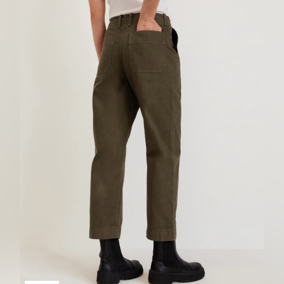 Everlane The Organic Cotton  Herringbone pant size 4 In Beech - Picture 2 of 7